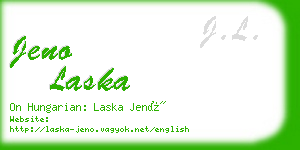 jeno laska business card